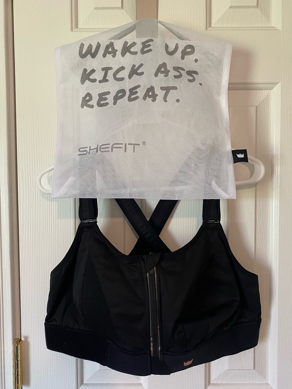 SHEFIT Black High-Support Front-Zip Sports Bra 3Luxe